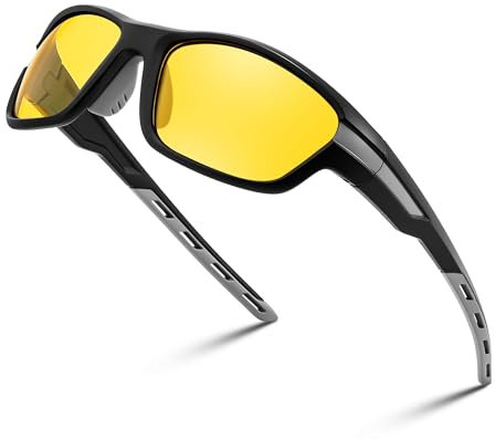 FEISEDY Polarisierte Sonnenbrille Herren Damen Square TR90 Rahmen Brille für Fischen Fahren mit UV400 Schutz B0150