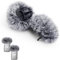 2-Pack Windscreen Compatible with DJI Mic 2 Transmitters/OSMO Pocket 3 - Furry Microphone Wind Muff Foam Cover (Not for DJI Mic 1), Gray
