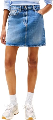 Tommy Jeans Damen Mom Skirt Bi0134 Dw0dw20136 Gerader Rock