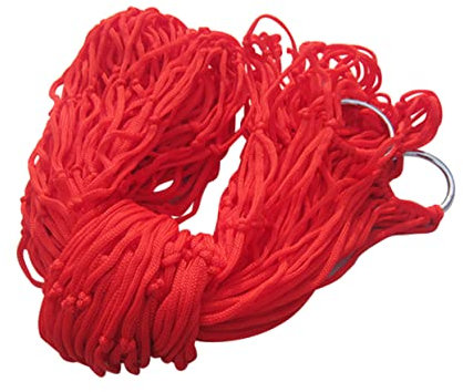 HANABASS Nylon Rope Mesh Hammock Sleeping Swing for Outdoor Leisure Bed Camping Hunting Portable Hanging Bed