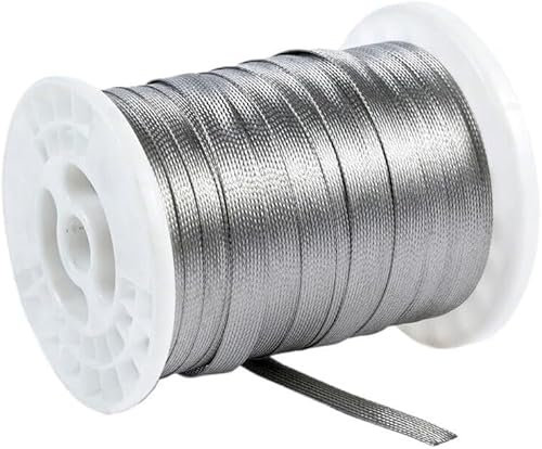 Funda de alambre trenzado de 5 m, cubierta de metal de acero inoxidable 304, protector de cable trenzado expandible, funda de organizador de cables, funda trenzada de malla para señal de blindaje