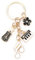 Eleganter Edelstahl Schlüsselanhänger Mit Klavier Und Gitarren-Noten Anhänger, Geschenk Für Musikliebhaber, Guter Freundin, Mama Oder Zur Hochzeit, Schlüsselanhänger Damen, Freundinnen Geschenk