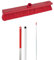 Robert Scott Stiff Washable Broom Head 45cm and 125cm Hygiene Handle for Indoor and Outdoor Sweeping (Red)