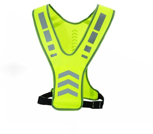 Nokwocy Chaleco Reflectante con Bolsillo para Mujer, Hombre y niños, Chaleco de Seguridad para Ciclismo Nocturno, Caminar y Correr, Correr (1 PC Vest)