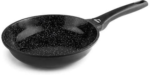 Lacor 26528 – Gussaluminiumpfanne mit thermoisolierendem Griff | PFOA-freie Antihaftbeschichtung; optimale Wärmeverteilung für gleichmäßiges und müheloses Kochen ohne Anhaften