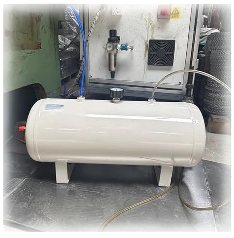 Carbon Steel High Pressure Air Tank, Portable Air Compressor Reservoir Tank for Factories Industrial Production, 5 10 20 L Stability Horizontal Air Storage Tank(10L (47x20x28cm))