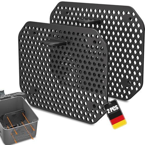 Heißluftfritteuse Zubehör | 2 Stück Spritzschutz für Ninja SL400EU | Heißluftfritteuse Spritzschutz | Air Fryer Accessories | Wiederverwendbarer | Schutz für Heizspirale und Ventilator