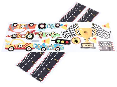 IMIKEYA Wandaufkleber Zur Höhenmessung Abnehmbare Messlatte Für Kinderzimmer Mit Rennwagenmotiv Aus Pvc Gefertigt Selbstklebendes Design Für Einfache Montage Wand