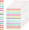 JIYN 7040 Stück klebepunkte bunt, 6mm Glänzende Kreis Dot Aufkleber Glitzersticker Sparkle Farbcodierung Etiketten Mini Punkt Sticker Bunte Etiketten für Klassenzimmer Büro DIY