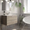 Aquore Mueble de Baño Suspendido con 2 Cajones, Mallorca, Incluye Lavabo Cerámico | Conjunto de Baño Mallorca Suspendido (Cambrian, 100 x 45 x 48 cm)