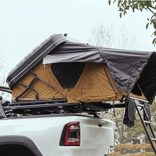 Generic Dachzelt, Hartschale für SUV, großes Pop-Up-Zelt für 2 Personen, Camping, UV-beständig, Verdunkelung, Privatsphäre, 4-Jahreszeiten-Zelt für LKW, Jeep, Van, Anhänger (Messing + warm, A)
