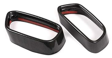 Auto Auspuffblende Geeigne für BMW X5 F15 2014-2018,2er Set Edelstahl Endrohre Dekorative Abdeckung für BMW X5 Außen Trim Zubehör (Carbonfaser-Muster)