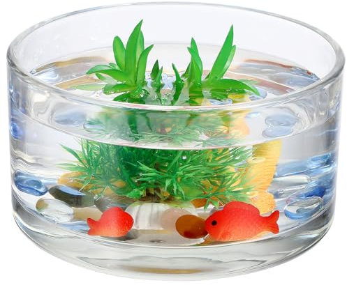 Alasum Vase Rectangulaire en Verre Transparent pour Aquarium Domestique Grands Vases en Verre, pour Décoration de Bureau et Plantes Hydroponiques
