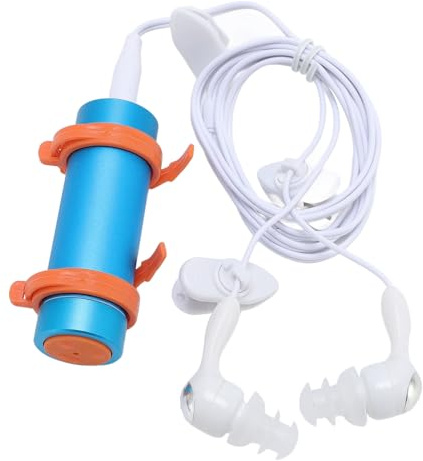 XUMIUZIY Water Proof MP3 Player, IPX8 Swimming MP3 Player with 8GB Storage and Waterproofing Earphones, for Swimming Diving Running Surfing Skiing Kayaking (Blue)