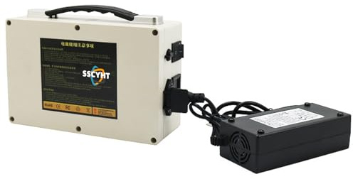 SSCYHT 48V12AH, Lithium Battery 48V 24V 12V 40AH 30AH 20AH 15AH 12AH Rechargeable Li-ion Battery for Tea Picker/Soil Turner/Lawn Mower/Solar-Powered AGV/Water Pump/Garden Tool