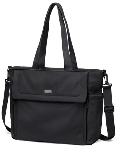 GOLF QUALITY 22L Puffer Wickeltasche Damen, lässige Umhängetasche für Mütter, Geräumige Shopper für Unterwegs, Schwarz