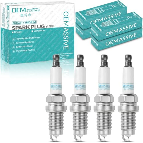 OEMASSIVE 4 Stück Zündkerze Iridium für Audi A1 A3, 03C905601A 101905626 FR6HI332 Autozündkerze Ersetzen für VW Golf 5 6 Skoda Seat 1.4 TFSI TSI