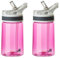 AceCamp TRITAN Trinkflasche | Sportflasche | BPA-frei I für alle Getränke I 2 x Springdeckel Rosa 350 ml