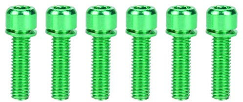 6 Pz M5x25mm Hex Socket Head Vite A Sfera Titanium Lega Bicicletta Bottiglia Supporto Vite Accessori Della Bicicletta (verde)