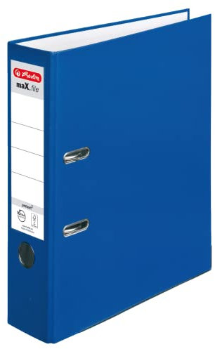 Herlitz Ordner maX.file protect A4 8cm PP-Kunststoffbezug/Papier (blau, 8cm | 20er Pack)