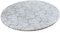 Fenteer Mantel redondo de mármol blanco para mesa, lavable, borde elástico, resistente al aceite, para mesa de patio, 100 a 110 cm