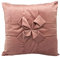 Cuscino Decorativo Living In Velluto Tinta Unita Rosa Antico Con Fiocco Per Arredo Mod Josel