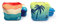 SC Cornhole Games Professional Dual Sided Cornhole Bags- 16 oz 6x6 w/ Premium Resin Fill - Official Tournament Slide/Stick Pro Bean Bags - Regulation/Approved (Summer Waves/Tropical)