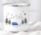 Little Mathilda Emaille Tasse bunter Camper Van Camping personalisierte Campingtasse mit Namen Kaffeetasse Zubehör Wohnwagen Edelstahl Becher Geschenk für Camper (Campingvan blau)