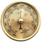 WINSR Barometer für Zuhause Barometer Zifferblatt Barometer 70 mm Durchmesser Wandbehang Barometer Outdoor Angeln Barometer 1060 hPa Goldfarbe Rundes Zifferblatt Luftwetterstat