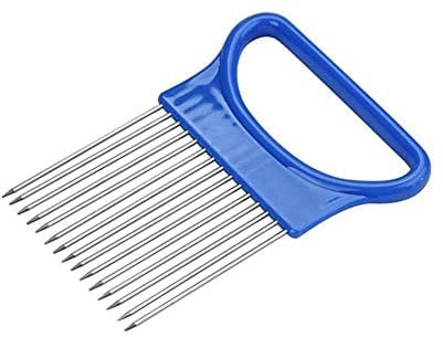 Stainless Steel Onion Slicer Holder,Food Shred Silk Assistant,Onion Needle,Onion Chopper,Food Slice Assistant for Tomatoes, Beets, Potatoes, Meat, Kitchen Gadgets