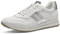Jana Damen Sneaker flach mit dicker Sohle Vegan, Weiß (White/Silver), 41 EU