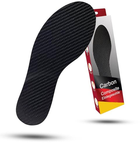 Kohlefaser Einlegesohle - unterstützende orthopädische Einlage von Langlauf Schuhbedarf - Carbon Schuheinlage zur Versteifung des Schuhes,bei Rasenzehen, Fußfrakturen, Hallux Rigidus, Mortons Toe…