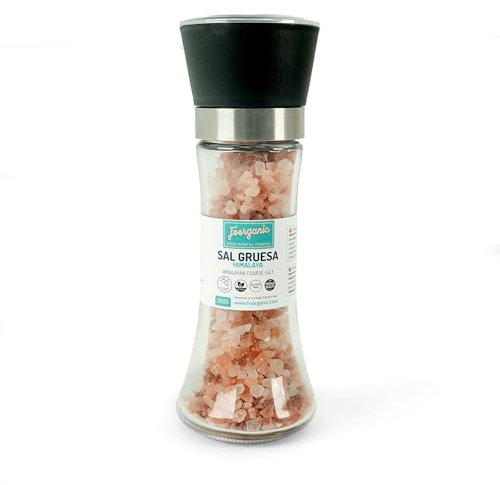 FOORGANIC Sal Gruesa del Himalaya Foorganic en Molinillo 200g Natural Sin Aditivos | Rica en Minerales | Origen Sostenible