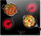 NOXTON Plaque de cuisson en céramique autonome 60 cm, plaque de cuisson en verre avec 4 plaques