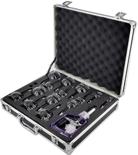 Lot de 14 ventouses sous vide avec valise pour massage complet du corps, soulagement de la douleur, relaxation et physiothérapie pour massothérapeutes