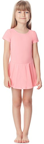 Merry Style Mädchen Body mit Rock Balletkleid Kurzarm MS10-136 (Rosa, 122)