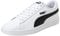 PUMA Unisex Puma Smash v2 L Low-Top, Puma White-Puma Black, 40 EU