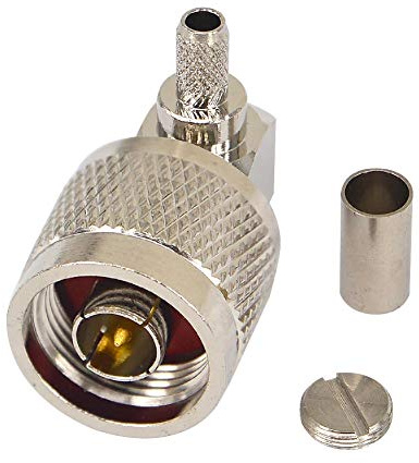 YILIANDUO 2 stücke N-typ Stecker Crimp plug Rechtwinklig 90 Grad | HF Koaxialsteckverbinder Testkonverter für RG58 LMR195 LMR142 Koaxialkabel