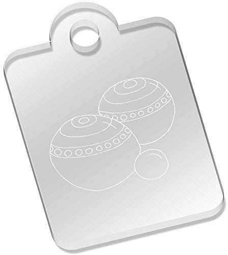 Azeeda 'Lawn Bowls' Shaped Clear Acrylic Keyring (AK00059167)