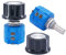 Taiss/2 stücke 3590S 10-Gang-Drehdraht-potentiometer, Präzisions-Mehrgang-Drahtpotentiometer,Einstellwiderstand + 2 stücke Knopf 2-203L, 20k Ohm