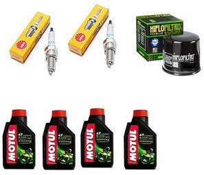 Set Service Kerze NGK Hiflo Ölfilter + Motoröl Motul Kompatibel Mit Aprilia Dorsoduro 750 Smv Factory 2010 2013