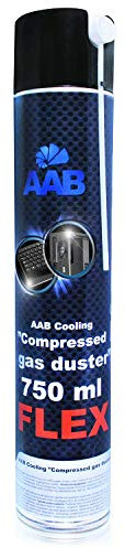 AABCOOLING Compressed Gas Duster FLEX 750ml - mit Flexiblem Schlauch – Druckluft, Reinigungspray PC Duster, Luftdruckspray, Pressluft, PC Reiniger