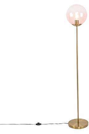 Qazqa pallon - Lampadaire - 1 lumière - H 1430 mm - Rose - Art Deco - éclairage intérieur - Salon I Chambre I Cuisine I Salle à manger