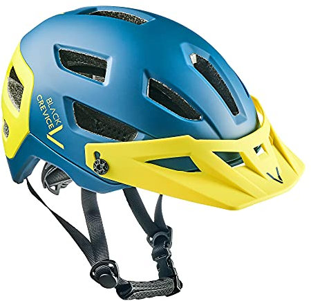 Black Crevice MTB Fahrradhelm, Petrol/Yellow, S/M (54-58cm)…