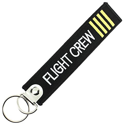 CLJ - Porte-clés - FLIGHT CREW - Noir et blanc - Métiers - Urgence