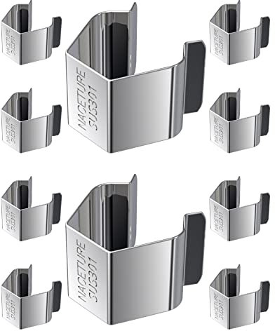 Lot de 10 clips d'installation pour porte moustiquaire – Clips de fixation pour fenêtre de terrasse et de garage pour l'installation de moustiquaires de fenêtre et de porte (lot de 10)