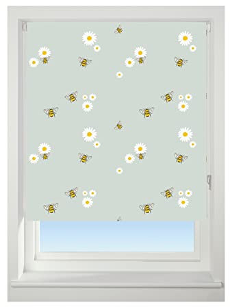 Bumble Bee and Daisy Blackout Roller blind (60 cm)