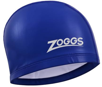 Zoggs Nylon-Spandex PU Coated Cap Schwimmkappe für Erwachsene, Unisex, Marineblau (Blau), Einheitsgröße