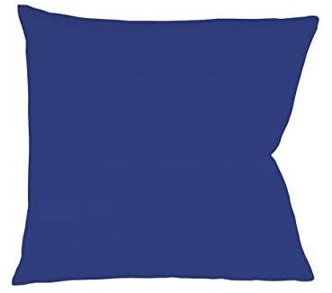 sleepling Satin Kissenbezug, Kissenhülle aus 100% seidig weicher Baumwolle, Bezug Zierkissen, Sofakissen, Kissen, 60 Grad, Ökotex 100, Made in EU, 40 x 40 cm, Royalblau