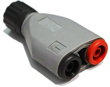 PeakTech P 7055 BNC Adapter Bananenstecker Buchsen, Zubehör für Oszilloskope, Signalgenerator, Frequenzzähler und Stromzangen mit 4mm Messleitung, voll isoliert